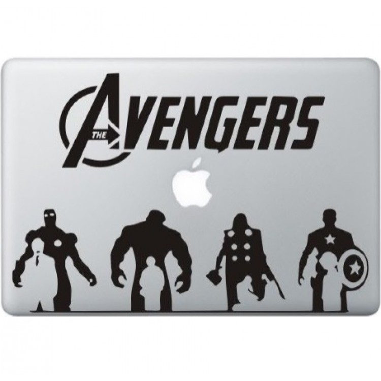 The Avengers (2) MacBook Sticker Zwarte Stickers